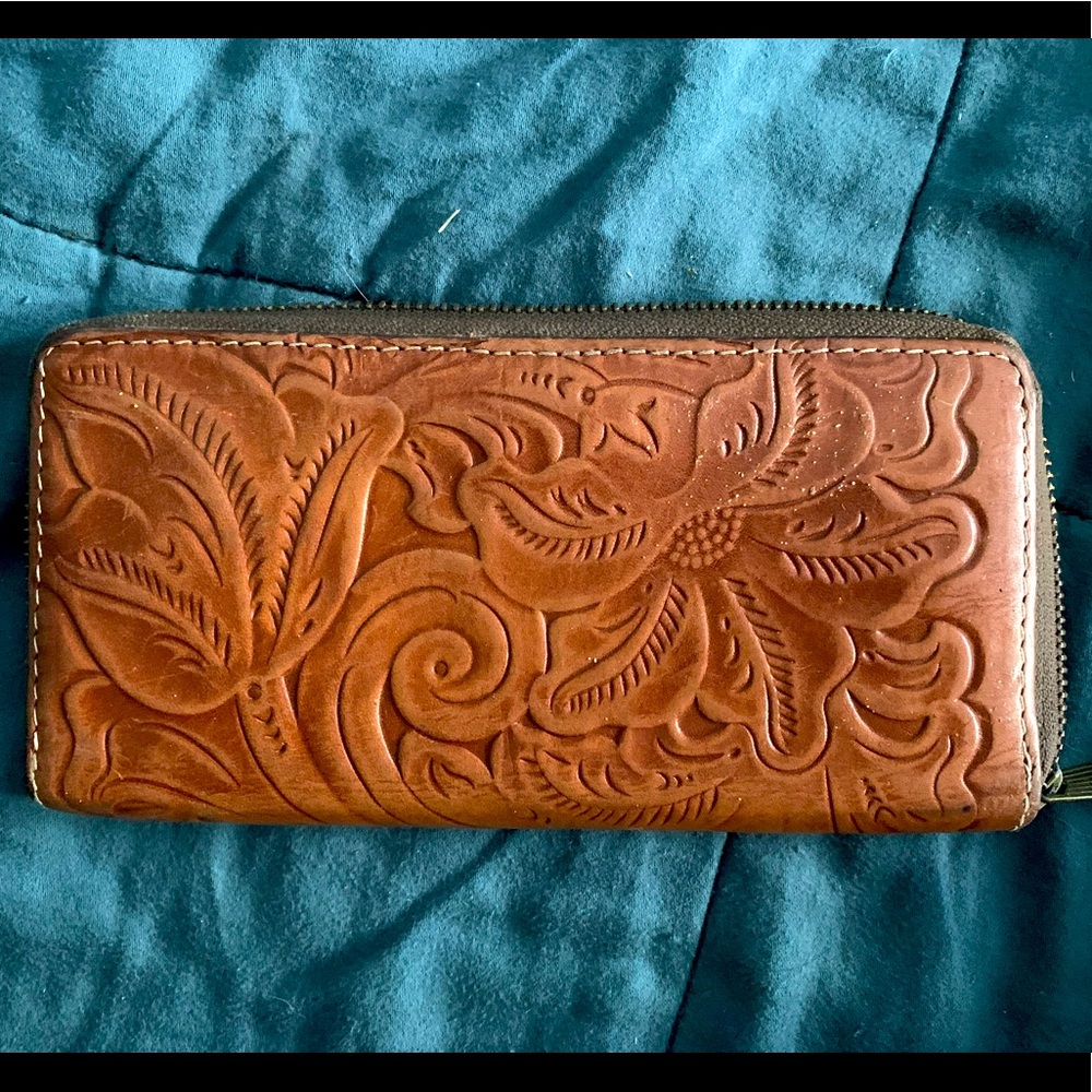 Patricia Nash Leather tooled wallet